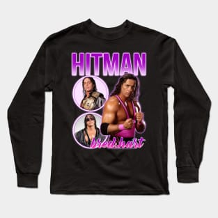 VINTAGE BOOTLEG HITMAN BRET HART 90S STYLE Long Sleeve T-Shirt